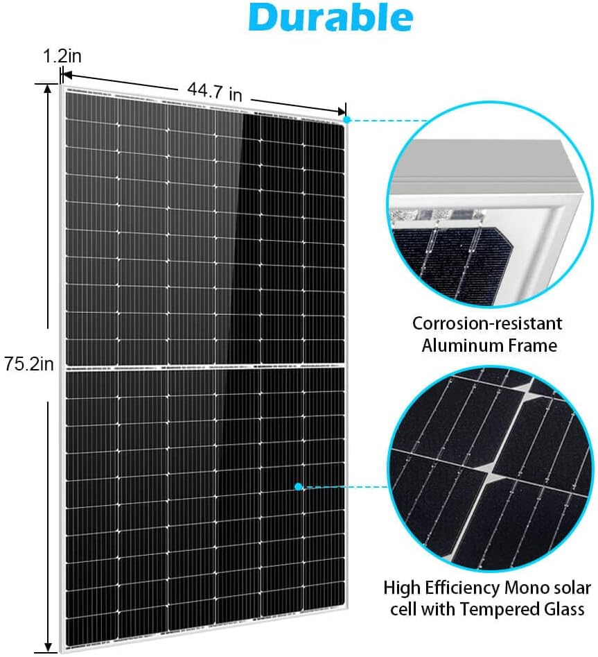 SUNGOLDPOWER 20PCS 450W Solar Panels Monocrystalline UL 61730, Grade A Solar Cell,Waterproof IP68,High Efficiency Solar Panel On/Off Grid for Charging Station,Caravan,RV,Yacht, Boat (Total 9000W)