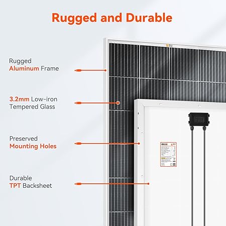 RICH SOLAR 1600W 24V Complete Solar Kit - 200W Mono Solar Panel, 60A MPPT Charge Controller, 100Ah Battery, 3000W Inverter