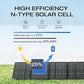 EF ECOFLOW 220W Portable Solar Panel, Bifacial Design Up to 25% Conversion Efficiency N-Type Solar Cell, with Adjustable Kickstand, IP68 Waterproof, Foldable Solar Panel for Camping RVing Home Backup