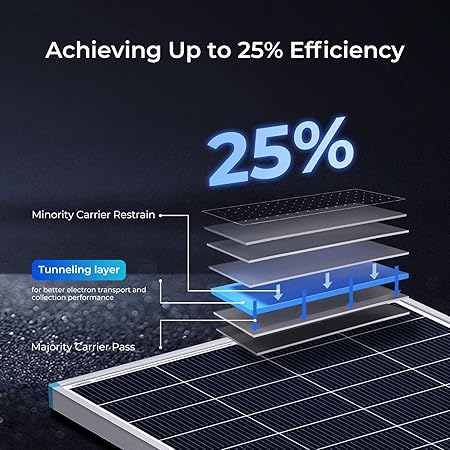 Renogy Solar Panel 200 Watt 12 Volt, High-Efficiency Monocrystalline PV Module Power Charger for RV Marine Rooftop Farm Battery and Other Off-Grid Applications, 200W, Single