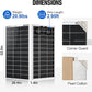 ECO-WORTHY 400W Bifacial Solar Panel 2pcs 195 Watt 12 Volt Monocrystalline Solar Panel Module Off Grid PV Power for Home, Camping, Boat, Shed Farm, RV