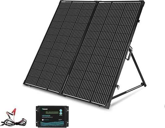 Renogy 200W 12V Portable Solar Panels Suitcase with Waterproof 20A Charge Controller, Foldable 200 Watt Solar Panel W/ Adjustable Kickstand, Solar Charger for Power Station, RV, Camping, SUV, Off Grid