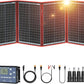 DOKIO 200W Portable Foldable Solar Panel Kit (20x27in, 9.7lb), with Separate Controller and Dual USB, Monocrystalline Charger for 12V Batteries & Power Stations, RV Camping Trailer Emergency Backup