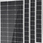 Traver Force 100W 12V 10BB Monocrystalline Solar Panel, Up to 25% High Efficiency Module with Grade A+ Cells, Waterproof for RVs, Motorhomes, Cabins, Marine, Boat,4pcs